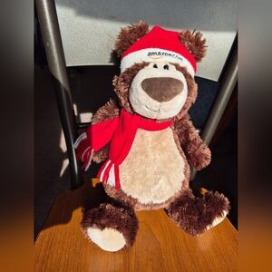 Amazon GUND Teddy Bear Winter Santa Hat Christmas Plush Stuffed Animal Toy 13”